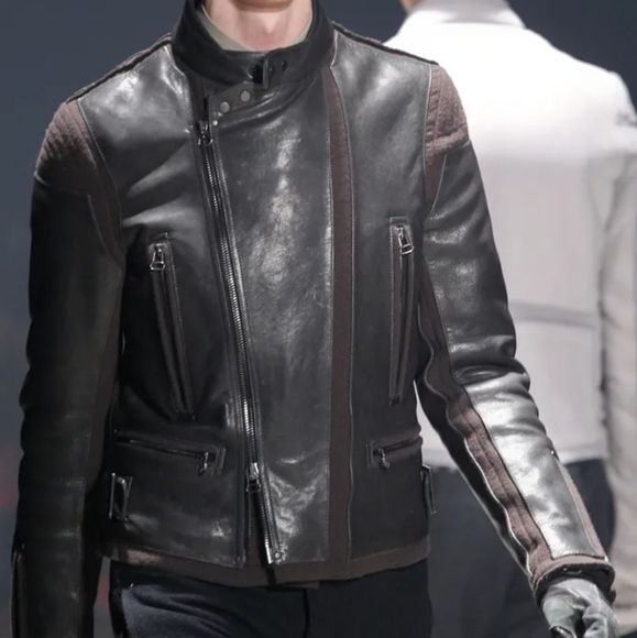 Lanvin leather and wool leather jacket - Picture 3 of 9
